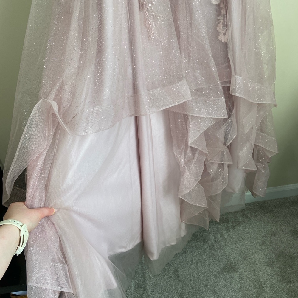 Flair New York Pink Formal Prom Dress Tulle Floral Embroidered size 10 - Picture 5 of 13